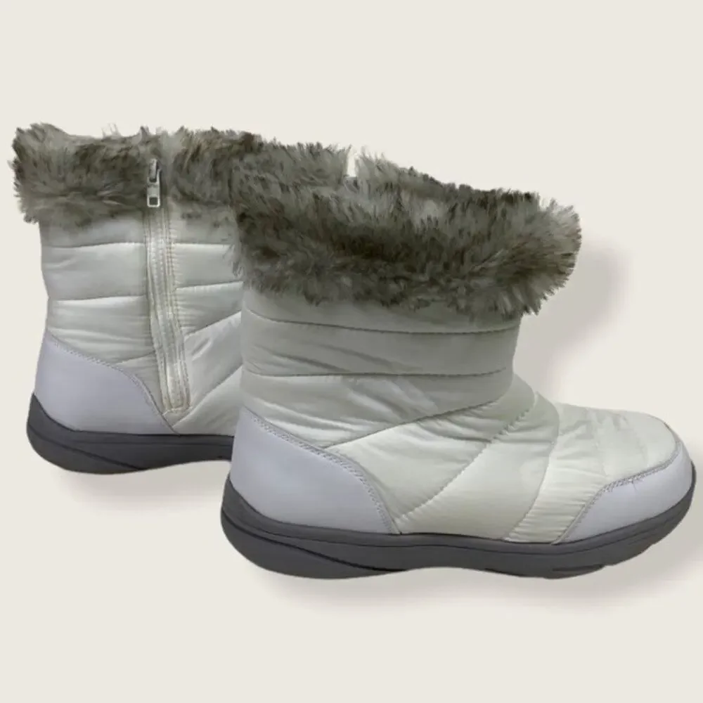 Everlast Piper White Winter Boots | Faux Fur Lined Puffer Short Boots | Size 9